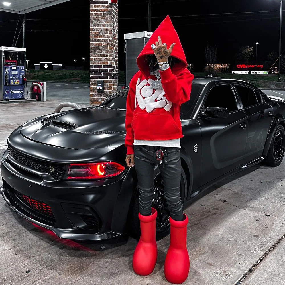 

Y2k Printed Men's Hoodies 2023 New Hip Hop Oversized Pocket Sweatshirt Harajuku Punk Streetwear Clothes Loose Pullover Hoodie