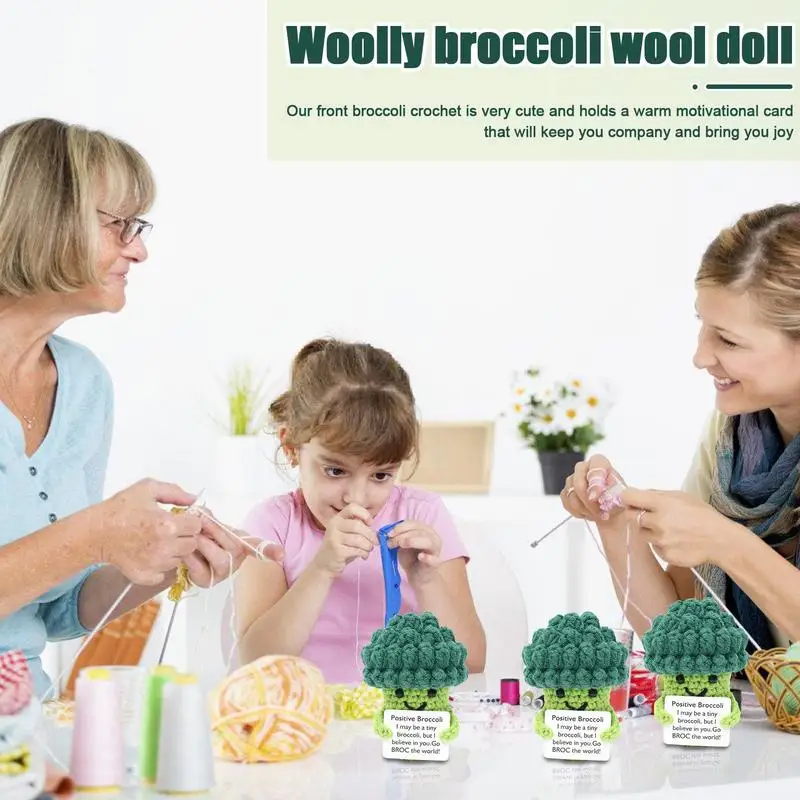 Положительная вязаная крючком кукла ручной работы с эмоциональной поддержкой и