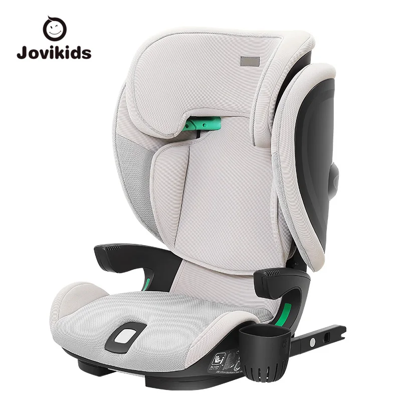 Jovikids High Back Booster Car Seat Adjustable Angle Child Seat with Cup(Group 2/3, 3 to 12 Years Approx, 15-36 kg) 100-150cm
