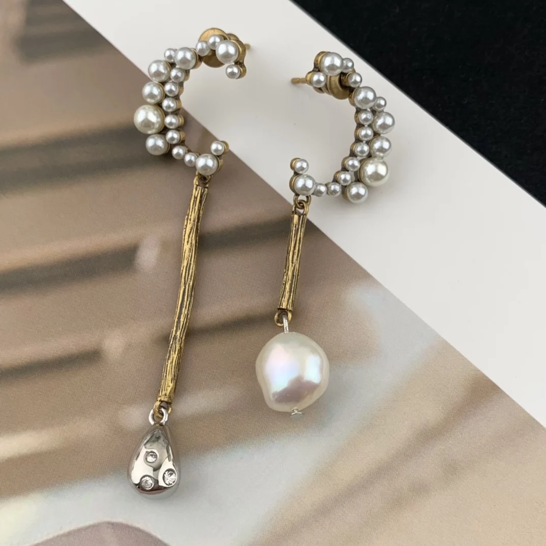 

European and American new freshwater pendant Zircon earrings