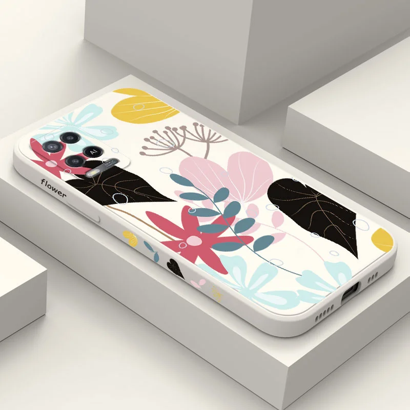 

Flying Leaves Phone Case For OPPO A54 A74 A57 A78 A77 A96 A76 A36 A95 A12 A15 A15S A16 A16K A9 A5 2020 4G 5G Silicone Cover