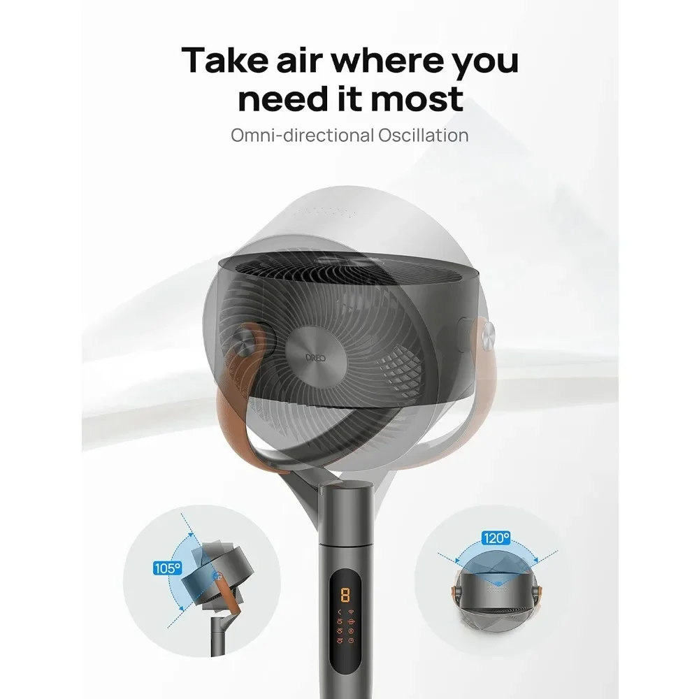 Вентилятор на пьедестале с дистанционным управлением PolyFan 513S 43-дюймовый тихий