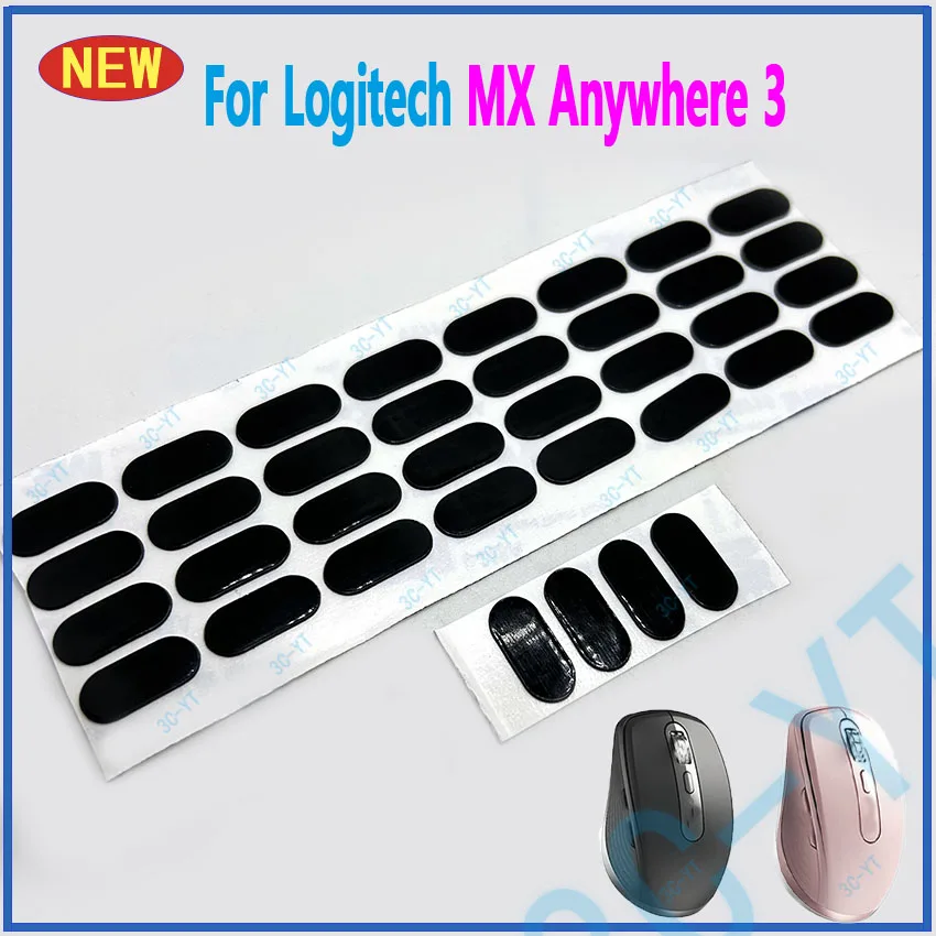 5-100Sets Mouse Feet Skates Pads For Logitech MX Anywhere 3 Wireless Mouse Black Anti Skid Sticker
