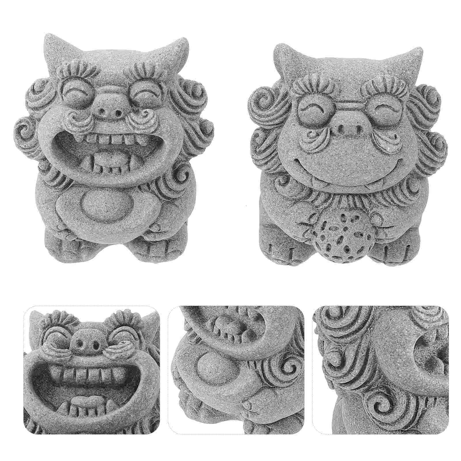 

Small Lion Sculpture Mini Decor Tabletop Adornment Designed Adorns Desktop Turtle Statue Decorative Shape Decoration
