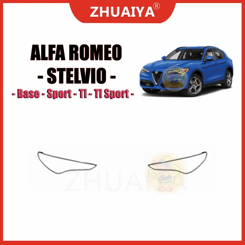 

ZHUAIYA 7.5mil 2018-2023 For Alfa Romeo Stelvio Base sport Ti sport Precut Paint Protection Film PPF Headlamp Kit