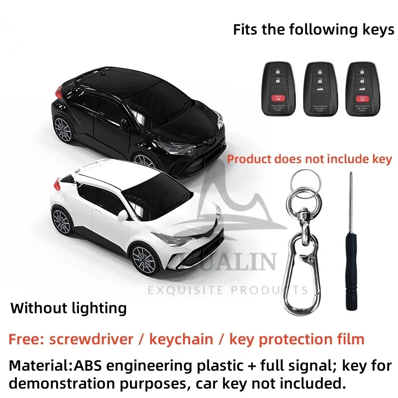 

Защитный чехол для ключей Toyota CHR, защитный чехол для ключей от автомобиля, автомобильные аксессуары со светом, новый