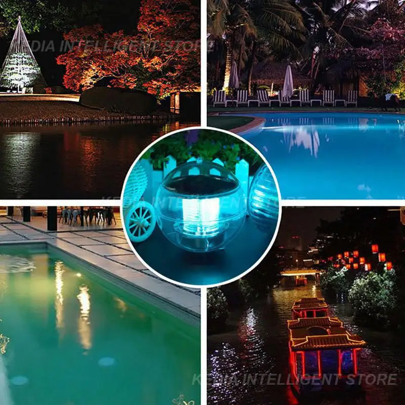 

1pc Led Solar Lamp Color Changing LED Underwater Lighting Color Floating Lamp Outdoor Pond Garden Landscape Decor Exterior Light