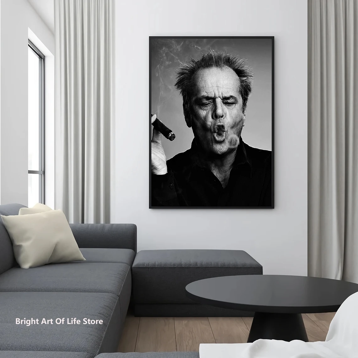 

Jack Nicholson Cigar Poster, High Quality Print, Vintage Art Photography Picture, Wall Décor Wall Art Fathers Dad Gift