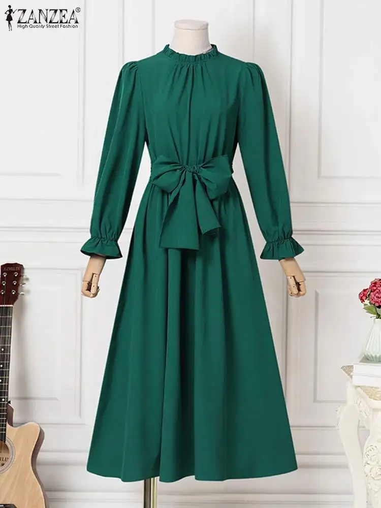 Платье ZANZEA Kleid в мусульманском стиле для отдыха повседневное Свободное платье