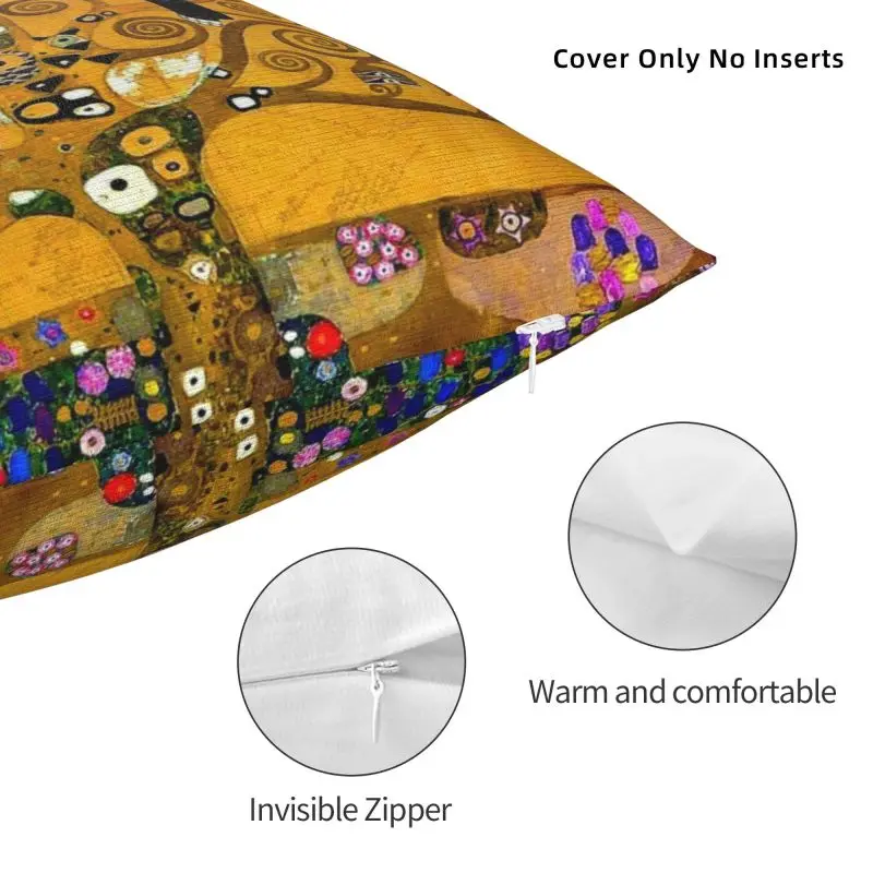 Роскошный чехол для подушки Древо жизни Густава Климта 40x40 см бархатная