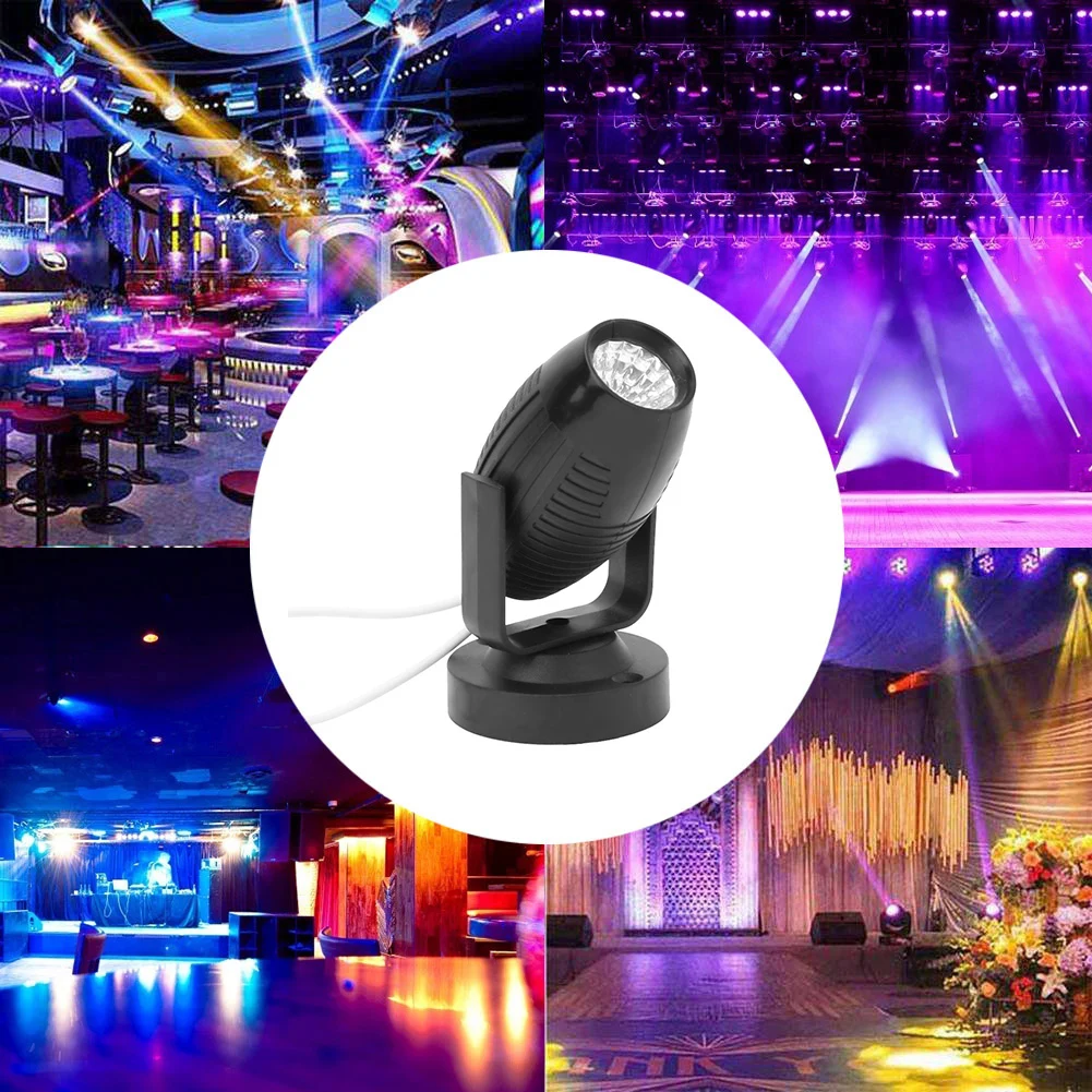 

RGB светодиодный сценический прожектор 85-265 в 360 градусов KTV бар DJ диско вечеринка Свадьба атмосфера точечный луч лампа черный корпус