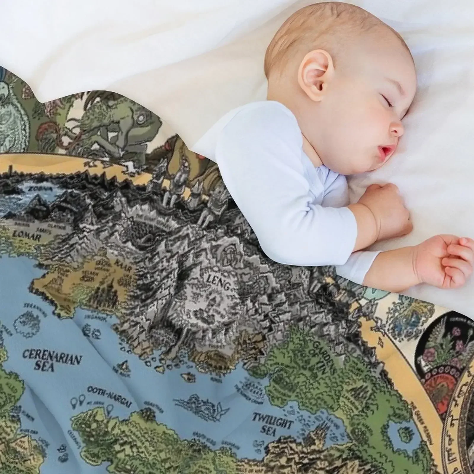 HP Lovecraft Dreamland Map пледы одеяла и фланелевая ткань люксовый бренд косплей аниме