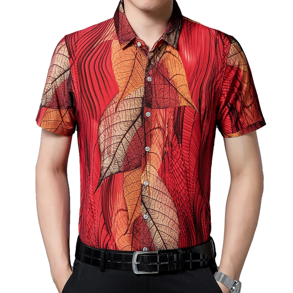 

2022 Fashion Summer Short Sleeve Mens Clothing Luxury Hawaiian Print Shirt for Men Shirts Vintage Streetwear Jerseys Dress 3179