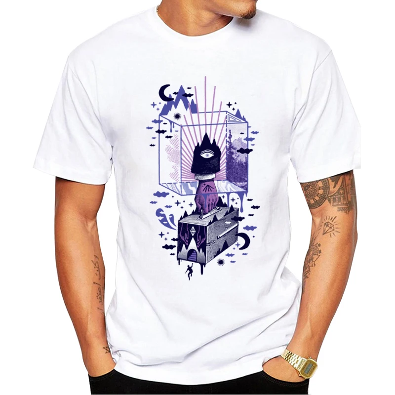 

TEEHUB Fashion Nonsensical Man T-Shirt Purple Cartoon Printed Tshirts Short Sleeve Cool t shirts Essential Tee