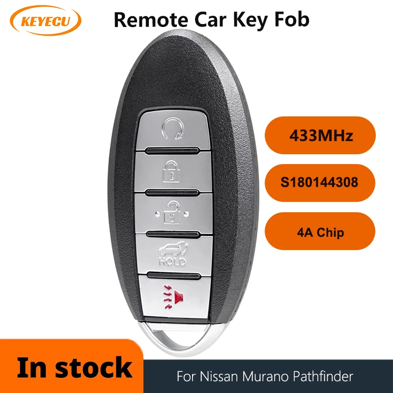 

KEYECU 1/3/10pcs for Nissan Murano Pathfinder 2015 2016 2017 2018 Remote Key Fob S180144308 KR5S180144014 433.92MHz 4A Chip