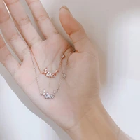 new arrival sweet moon star clear zircon link bracelet star pendant bracelet fashion jewelry for girl women gift