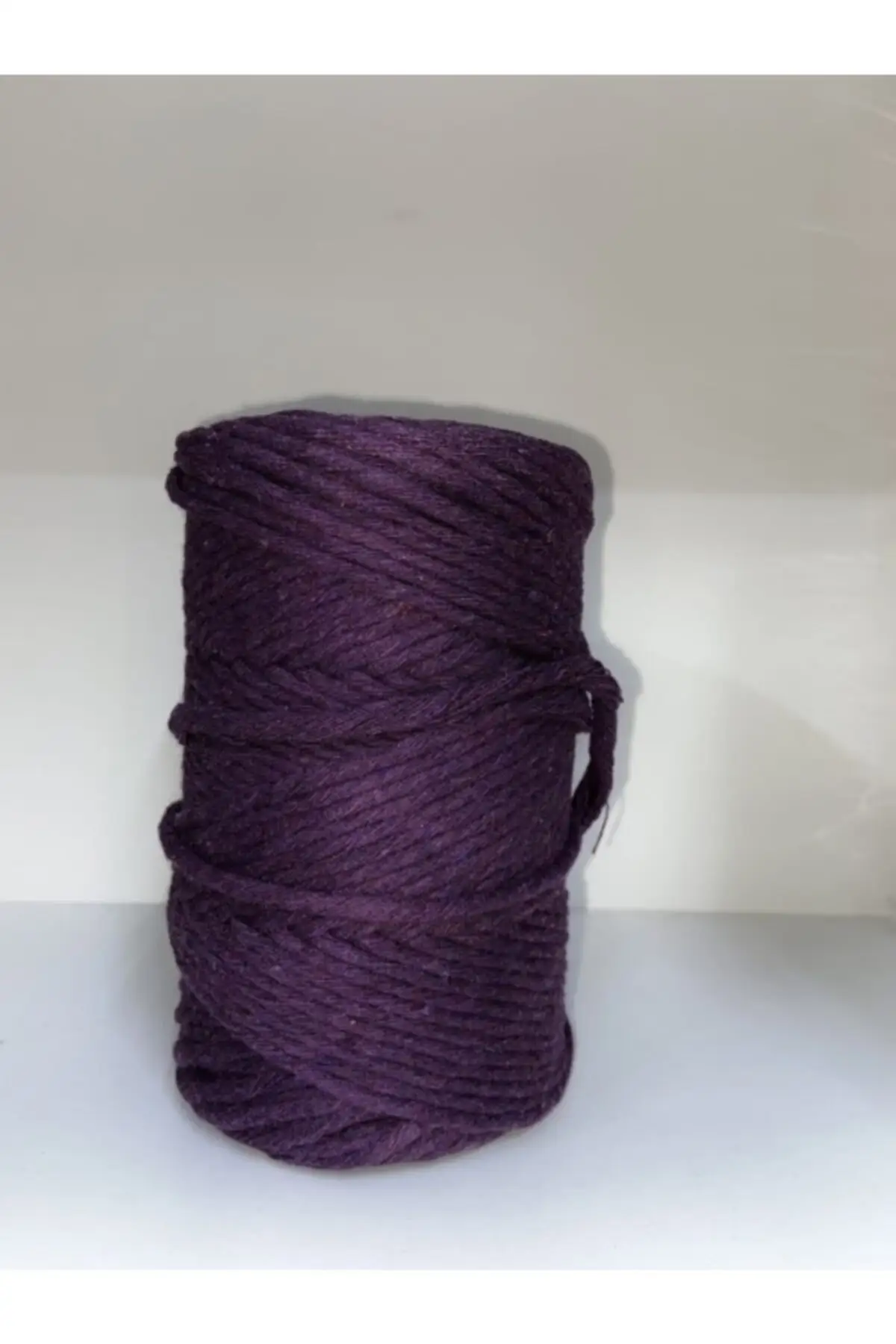 500g 3mm Single Twist Purple Color Cotton Macrome Ipi Macrame Yarn DIY Craft Yarn Hobby Yarn