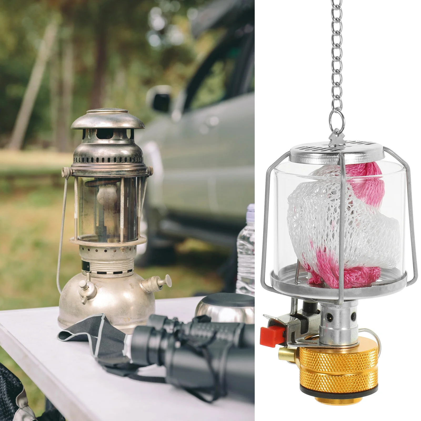 

Gas Lanterns Lamp Portable Light Camping Lights Powered Outdoor Gadget Illumination Tool Emergency