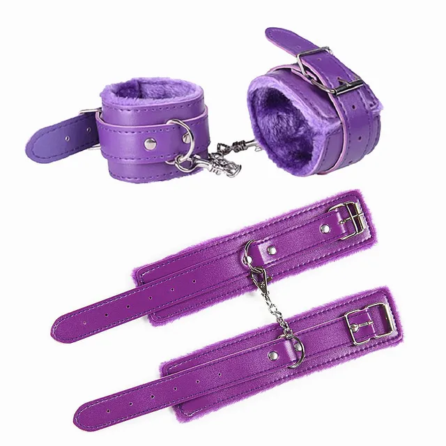 Sex Toys Handcuffs 1Pair  PU Leather Restraints Bondage Cuffs Roleplay Tools Erotic Handcuffs for Couples GameSex Products Sexy 4
