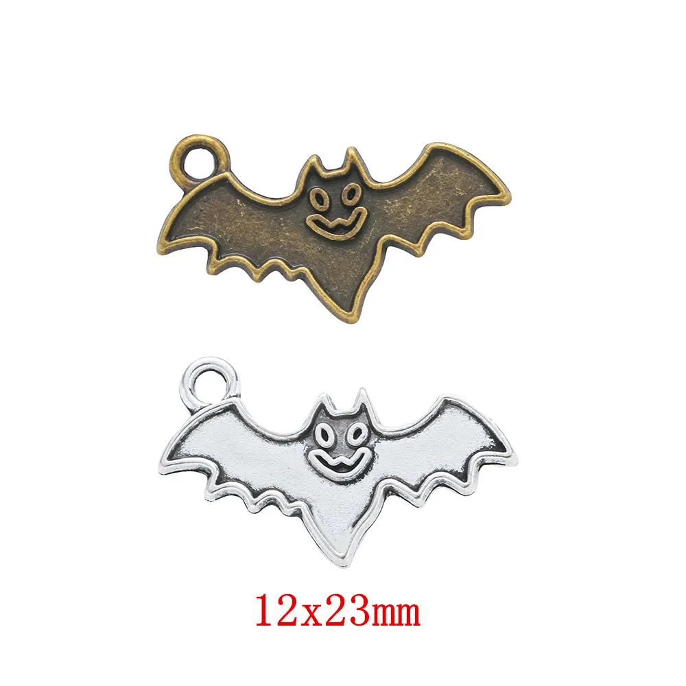 60 шт. (летающие животные Летучая мышь) винтажная Подвеска из цинкового сплава