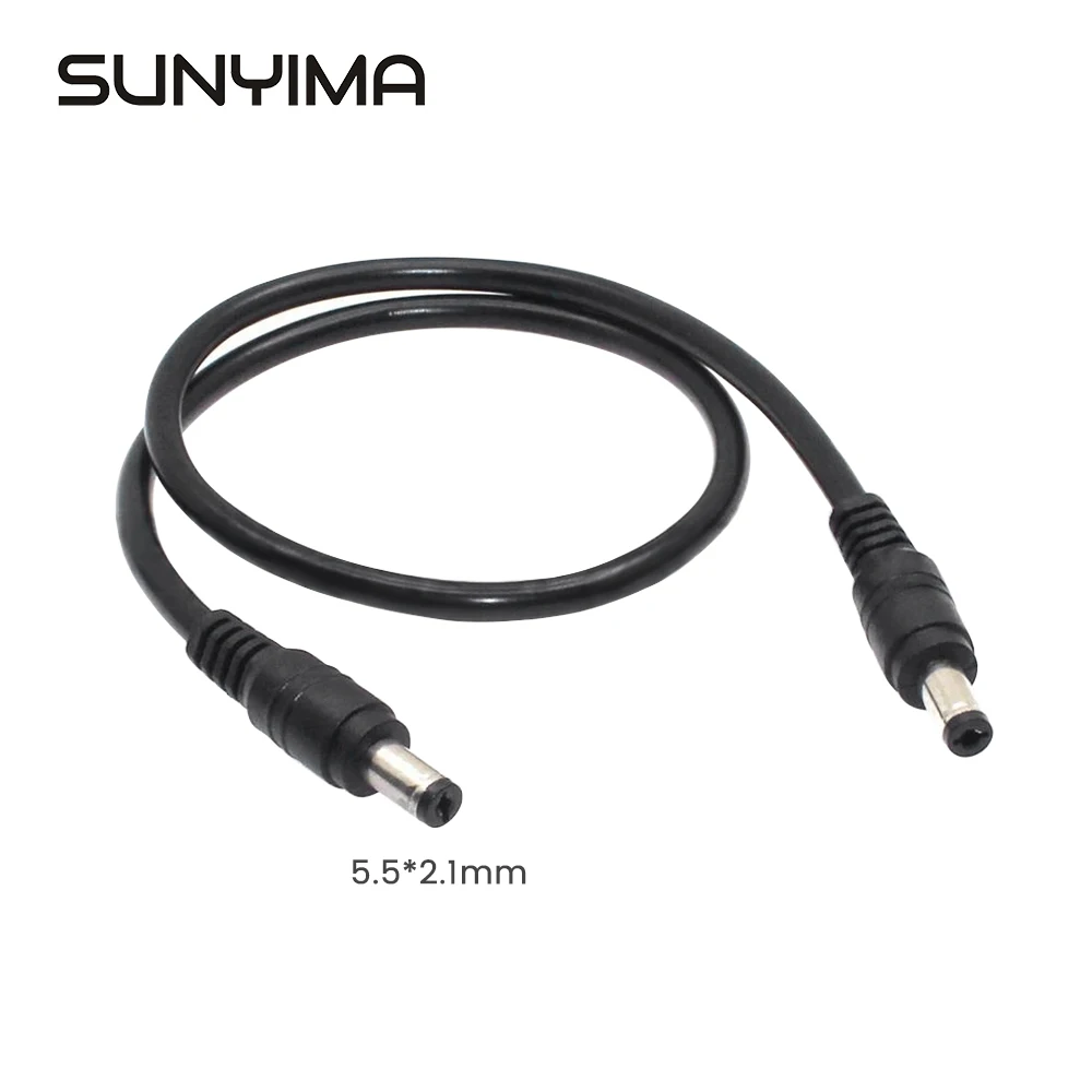 

SUNYIMA 1/1.5M Double Male DC Cable DC Power Plug 5.5 x 2.1mm DC Charging Power Cord Male To Male Power Cord