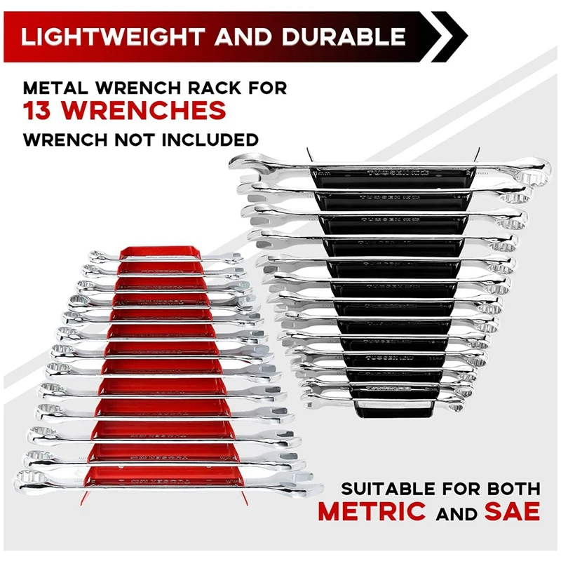 Металлический органайзер для гаечных ключей 2 предмета настенные решения