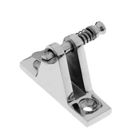 316 stainless steel deck hinge boat bimini top fitting 90 degree quick pin