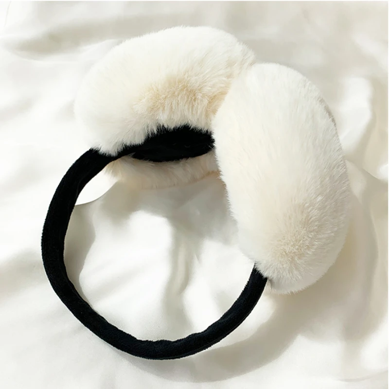 Мягкие плюшевые наушники Зимние теплые для женщин пушистые уютные однотонные