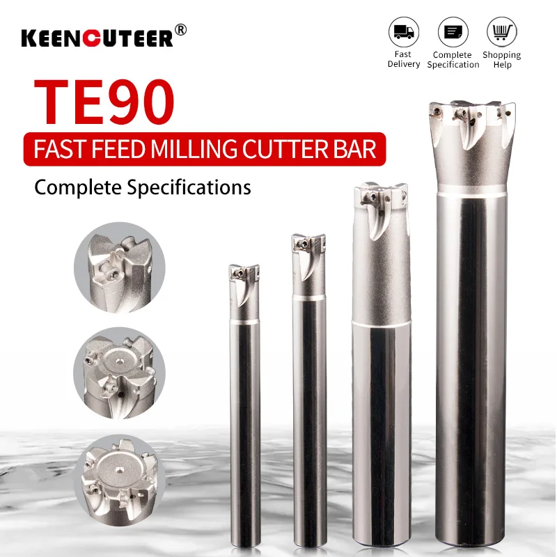 

4NTE90 90-degree Fast-Feed milling cutter bar for 4NKT060308 KT930S KT1505 H01 double-sided right-angle milling cutter insert