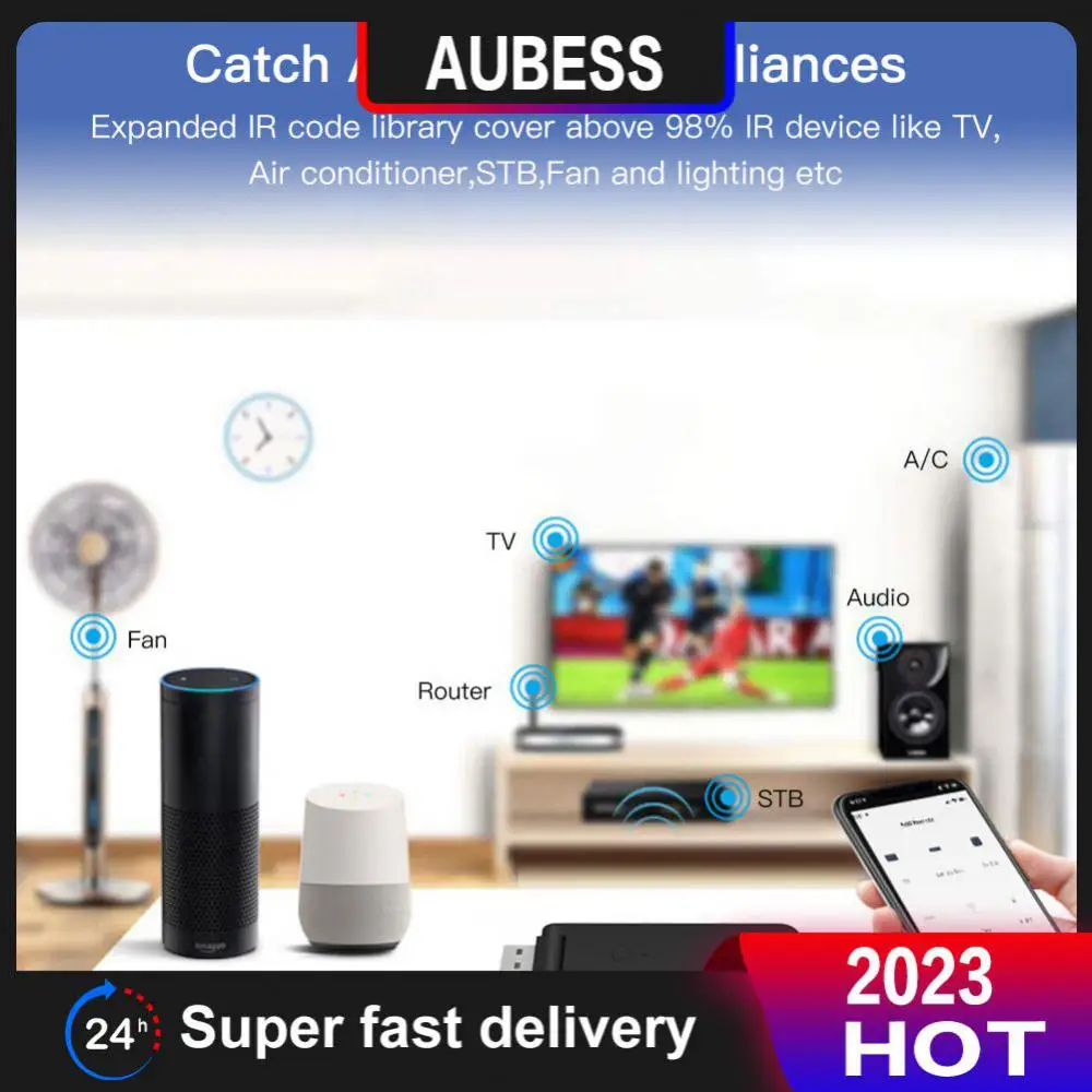 

Wifi 2.4g Smart Infrared Remote Controller Tuya Usb Smart Home Automation Universal Voice Control Wireless Ir Controller