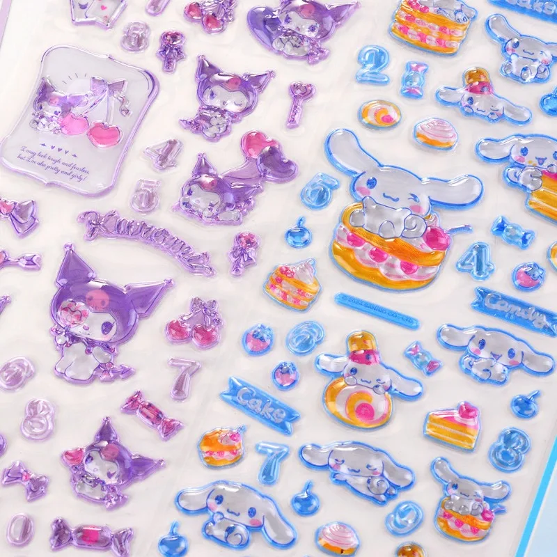 MINISO 3D наклейки Sanrio Kuromi My Melody Cinnamoroll