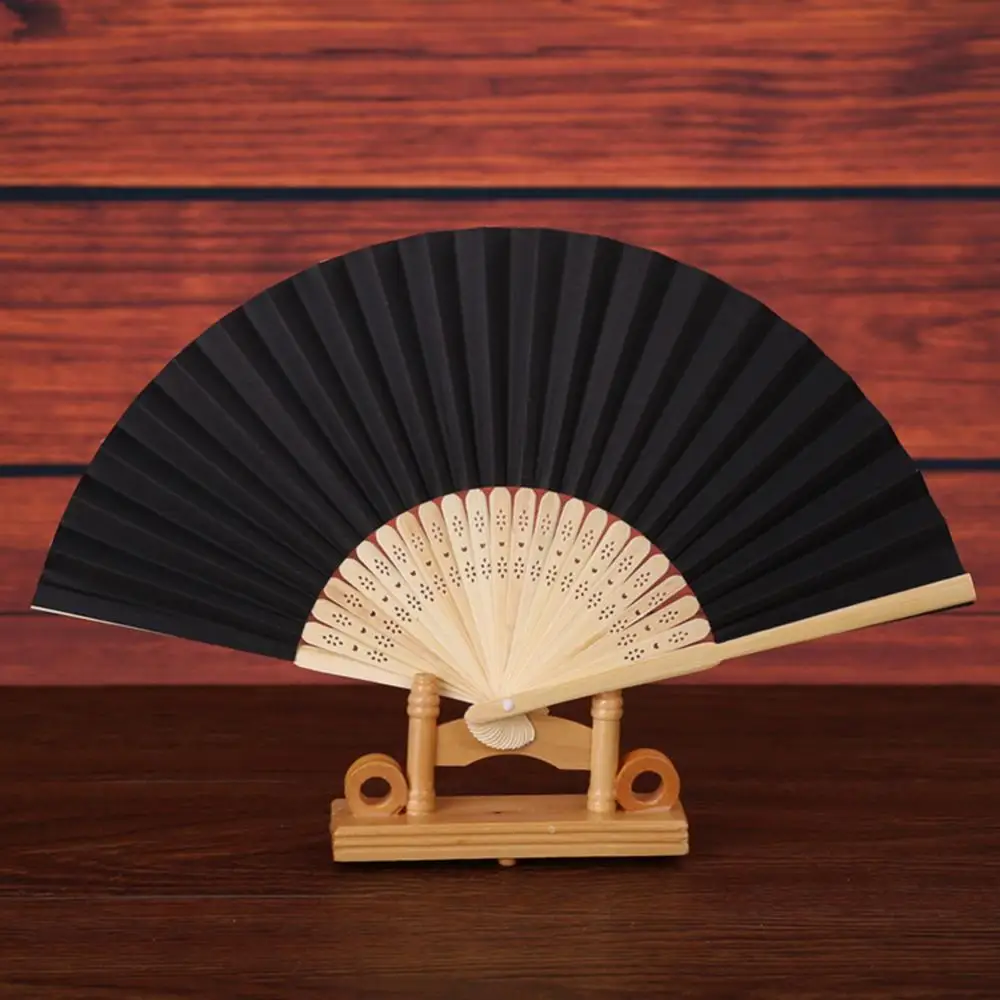 

DIY Fan Paper Chinese Style Blank Folding Hand Held Bamboo Pocket Craft Gift