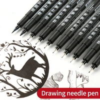 needle pen markers art hand painted hook line sketch pens stationery set art supplies school supplies art sakura pen
