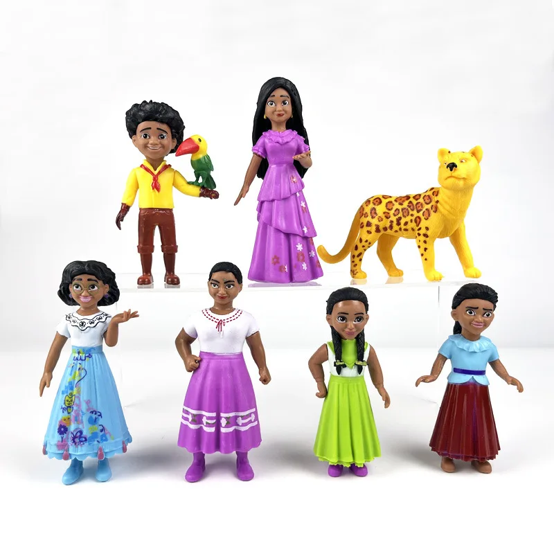 

Disney Anime Encanto Action Figure Toy Cartoon Casita Home Theme Madrigal Juliet Isabela PVC Doll Model Toys For Kids Gift