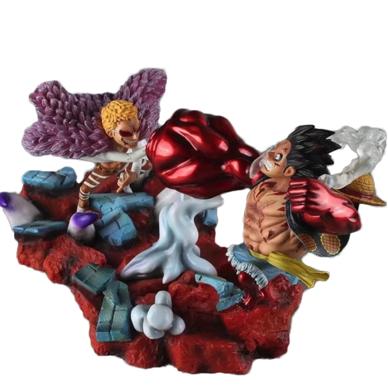 

One Piece GK Action Figure Monkey D Luffy VS Donquixote Doflamingo Anime Model Pvc 18cmCollection KO Toy Exquisite Decoration