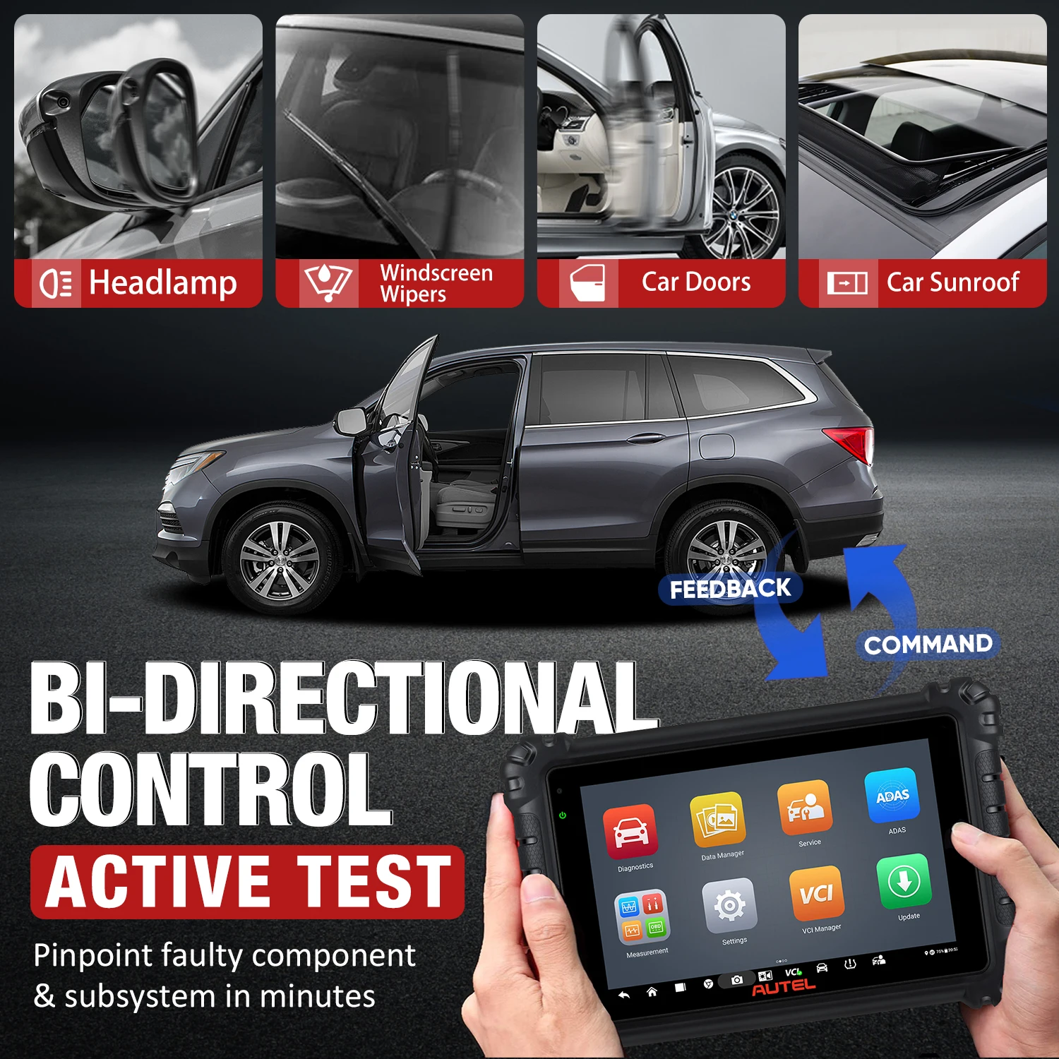 Autel MaxiSYS MS906 Pro Инструмент для сканирования автомобиля OBD2 двунаправленный