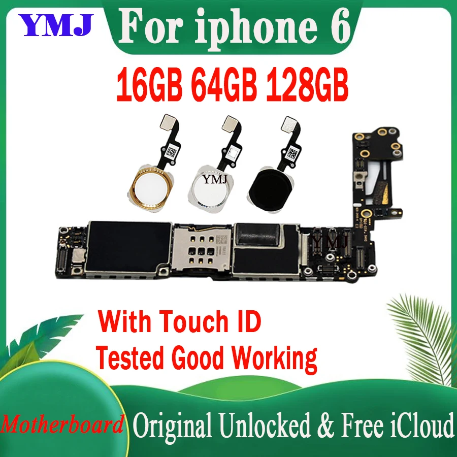 

Motherboard For iPhone 6 Clean iCloud 64gb Mainboard With System 16gb Logic Board 128gb Full Function Support Update Plate