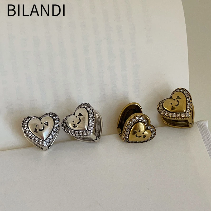 Bilandi модные украшения винтажные темпераментные серьги в форме сердца для женщин