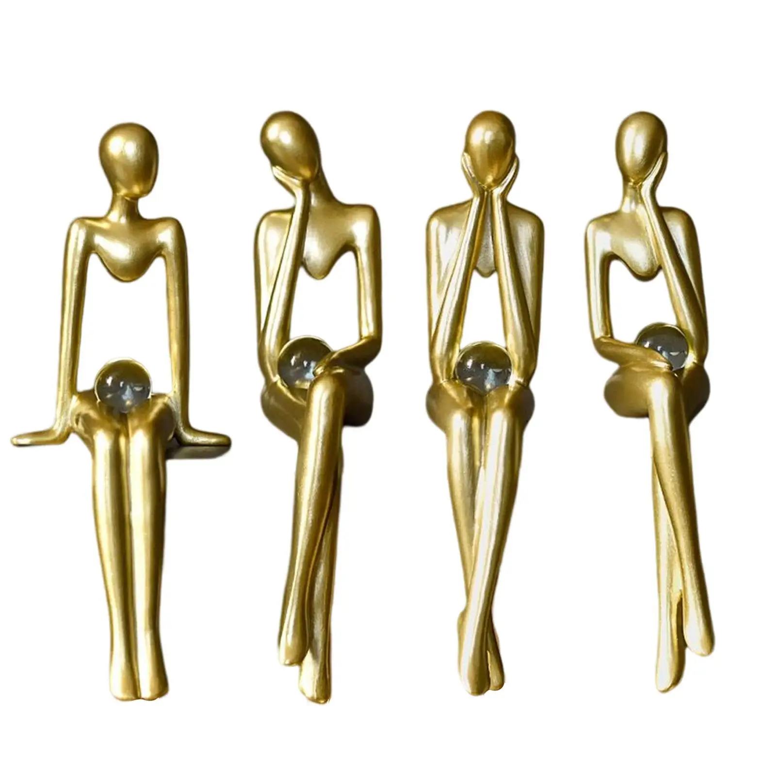 

Статуя сидя истончика абстрактная Смола поделки для коллекции украшения стола