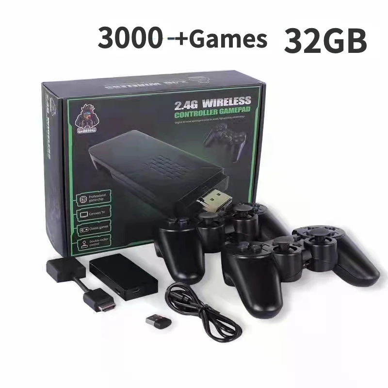 Консоль для видеоигр Lite 4K 64 Гб встроенные 10000 игр Ретро портативная ТВ игровая