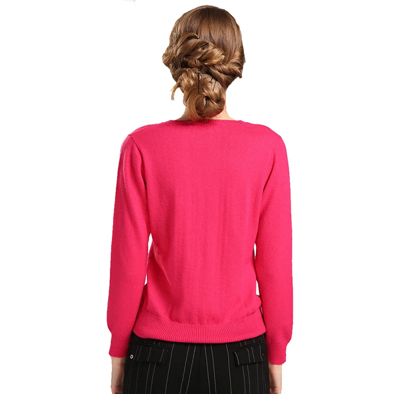 Женский осенне-зимний кашемировый свитер Sparsil джемперы с длинным рукавом женские