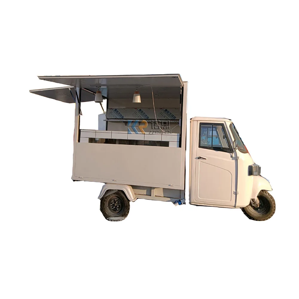 

Hot Sale Electric Tuk Tuk Mobile Tricycle Wooden Food Cart Piaggio Ape Coffee Truck Van