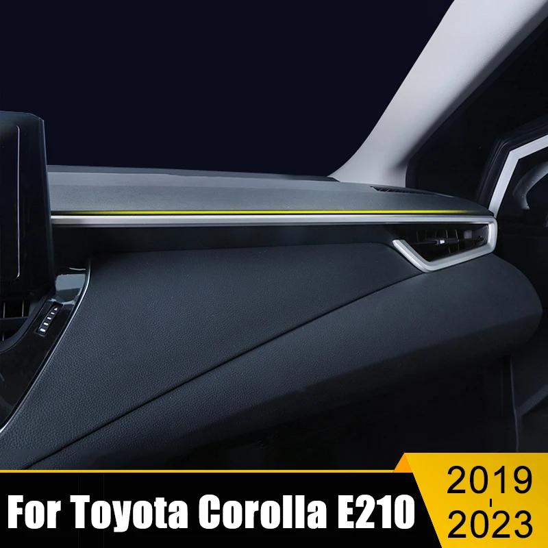 

ABS Car Central Control Decoration Strip Modification Cover Trim Sticker For Toyota Corolla E210 2019 2020 2021 2022 2023 Hybrid