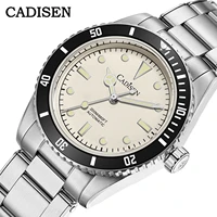 cadisen 38mm diver nh35 automatic watch for men top brand luxury mens watches mechanical sapphire crystal 20bar waterproof clock