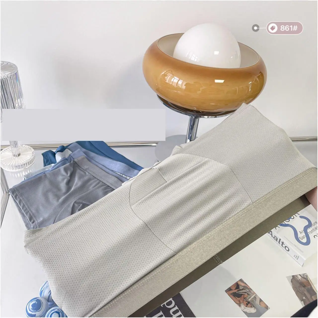 Two pack summer men's ice mesh hole panties Breathable comfortable boxer pants antibacterial crotch thin and quick drying