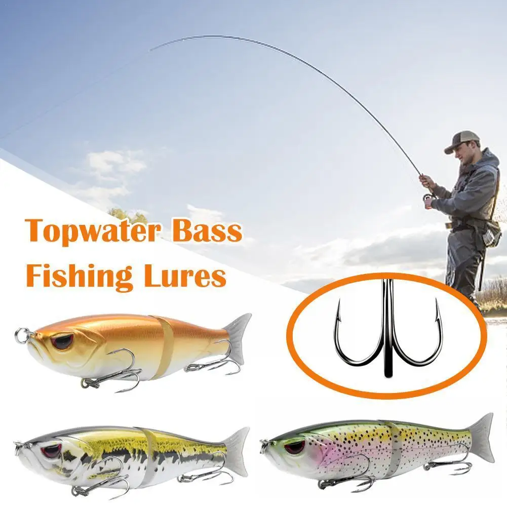 

1pcs Artificial Baits Hard Plopper Soft Rotating Tail Wobblers Topwater Lures Fishing Tackle Crankbaits F0V2