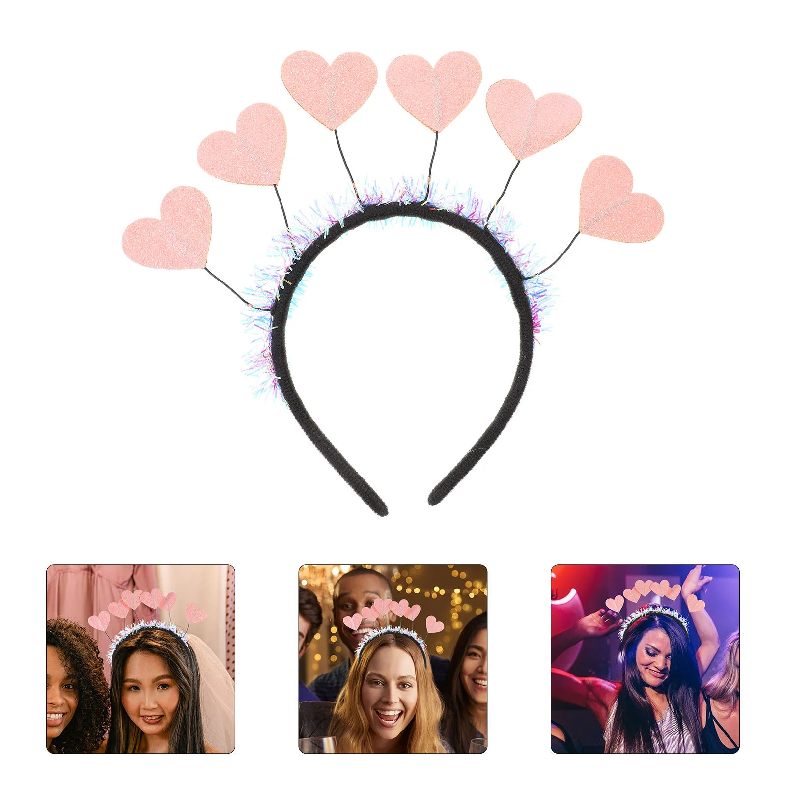 

Heart Shaped Headband Valentine's Day Headband Party Headband Women Heart Headband