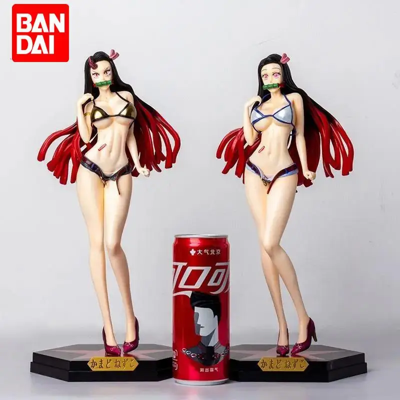 

34cm Ghost Killing Blade Tide Brand Stove Door You Demon Slayer Standing Swimsuit Handmade Model Statue Kamado Nezuko Garage Kit