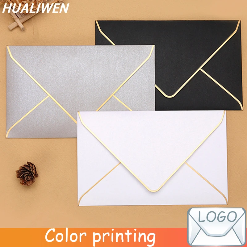 

5 шт./набор, конверт из перламутровой бумаги с надписью