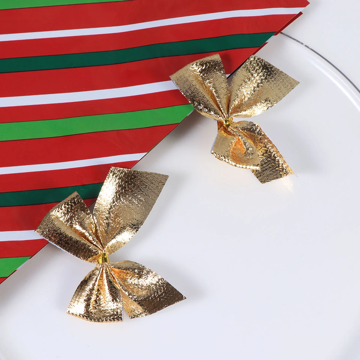 

Christmas Bow Tree Bows Ribbon Ornamentsgift Knot Bowknot Decorative Glitter Red Bowknots Decor Ornament Decoration Mini Hanging